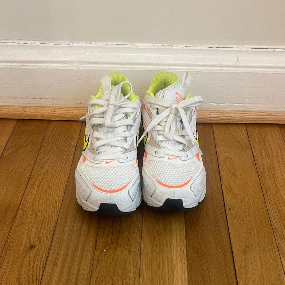 Nike White and Neon Green Sneakers